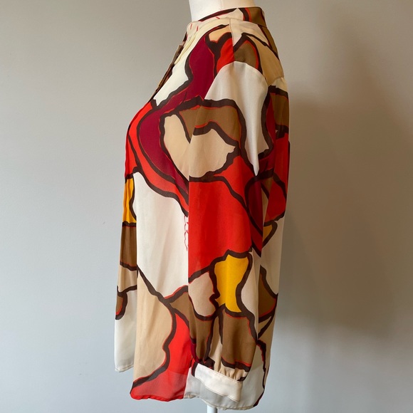 Multi color blouse. Size PS. Like new! - Picture 5 of 7